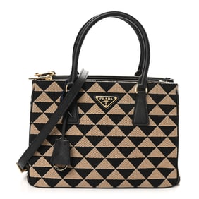 Prada Jacquard Saffiano Triangolo Symbole Embroidered