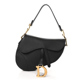 Christian Dior Grained Calfskin Saddle Bag