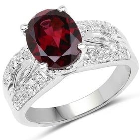 3.23 CT Genuine Rhodolite and White
