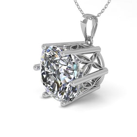 1 ctw VS/SI Cushion Cut Diamond Necklace 18k White Gold