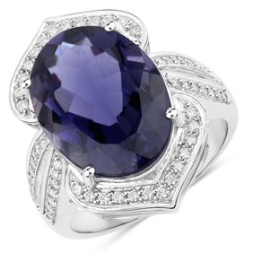 7.25 CT Genuine Iolite and White