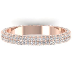 1.75 ctw Certified VS/SI Diamond Micro Eternity Ring 14k Rose Gold