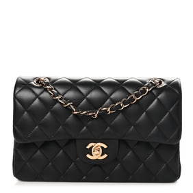 Chanel Lambskin Quilted Small Double Flap