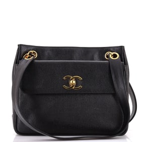 Chanel Vintage Front Pocket Tote Caviar