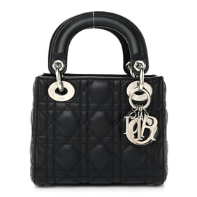 Christian Dior Lambskin Cannage Mini Lady