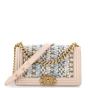 Chanel Boy Flap Bag Braided Tweed
