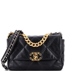 Chanel 19 Flap Bag Quilted Shiny
