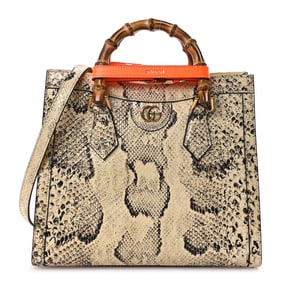 Gucci Snakeskin Small Diana Tote Bag