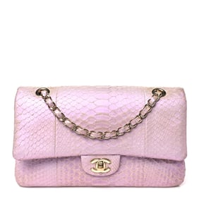Chanel Metallic Snakeskin Medium Double Flap