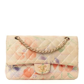 Chanel Lambskin Quilted Floral Medium Double