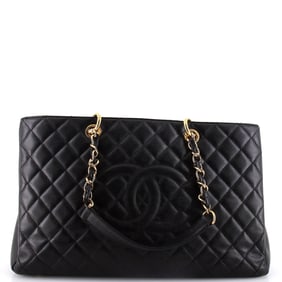 Chanel Grand Shopping Tote Quilted Caviar