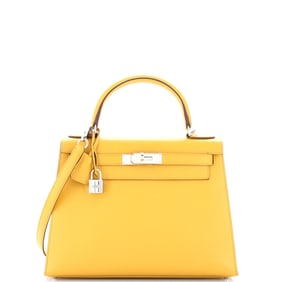 Hermes Kelly Handbag Jaune Ambre Epsom
