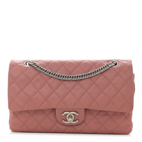 Chanel Washed Lambskin Quilted Medium Double