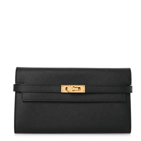 Hermes Epsom Kelly Longue Wallet Black