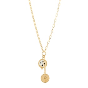 Foundrae 18K Yellow Gold Diamond Enamel