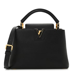 Louis Vuitton Taurillon Capucines BB Black