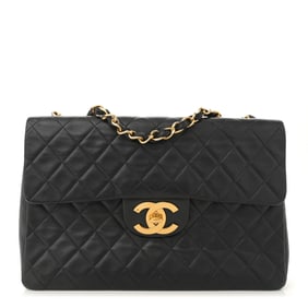 Chanel Lambskin Quilted XL Jumbo Single
