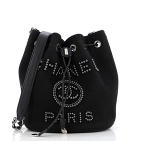 Chanel Deauville Drawstring Bucket Bag Pearl
