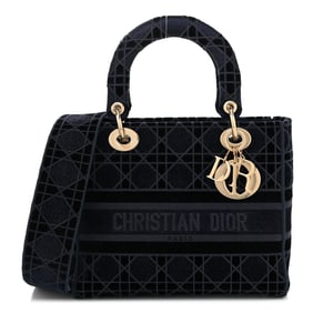 Christian Dior Velvet Cannage Medium Lady