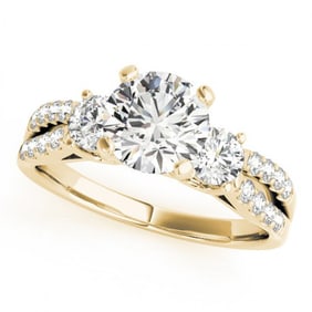 1.25 ctw VS/SI Diamond 3 Stone Ring 18k Yellow Gold