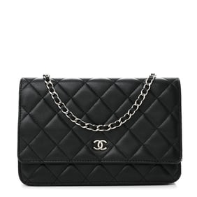 Chanel Lambskin Quilted Wallet On Chain