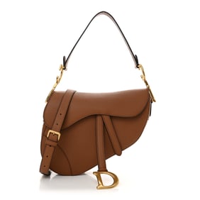 Christian Dior Grained Calfskin Saddle Bag