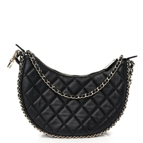 Chanel Lambskin Quilted Small Hobo Bag