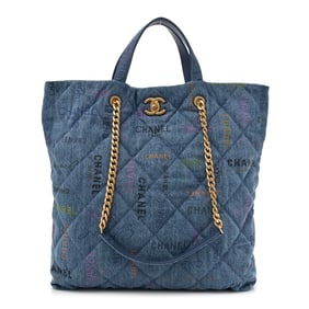 Chanel Denim Quilted Denim Mood Maxi