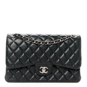 Chanel Lambskin Quilted Jumbo Double Flap