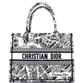 Christian Dior Book Tote Embroidered Canvas