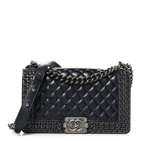 Chanel Glazed Calfskin Quilted Medium Boy