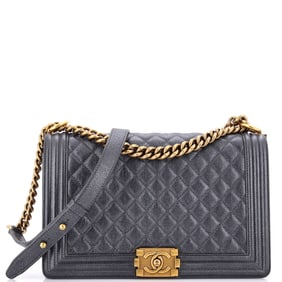 Chanel Boy Flap Bag Quilted Iridescent