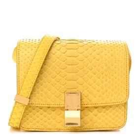 Celine Snakeskin Small Classic Box Flap