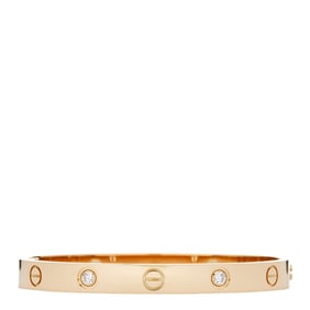 Cartier 18K Yellow Gold 4 Diamond