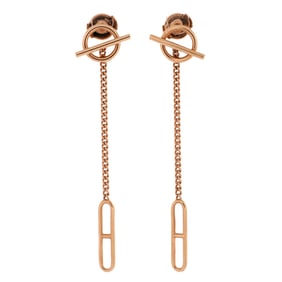 Hermes Echappee Drop Earrings 18K Rose