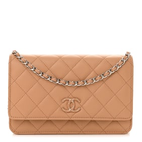 Chanel Lambskin Enamel Quilted Wallet on