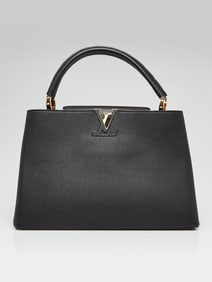 Louis Vuitton Black Taurillon Leather Capucines