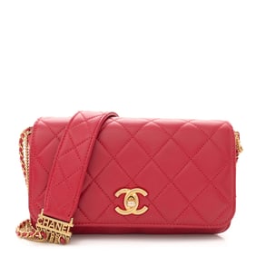 Chanel Lambskin Quilted Multiple Chain Flap