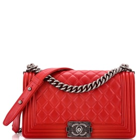 Chanel Boy Flap Bag Quilted Calfskin