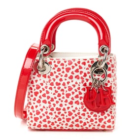 Christian Dior Lambskin Patent Heart Print