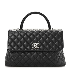 Chanel Caviar Lizard Quilted Medium Coco