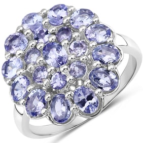 2.70 CT Genuine Tanzanite 14K White Gold Ring