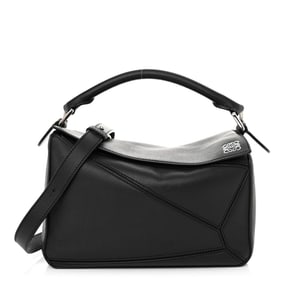 Loewe Calfskin Small Puzzle Bag Black