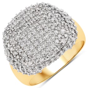2.01 CT Genuine White Diamond 14K White Gold Ring