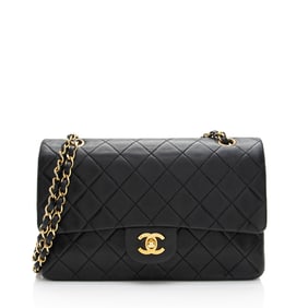 Chanel Vintage Lambskin Classic Medium Double