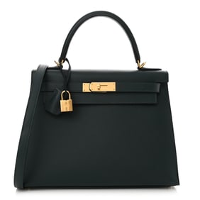 Hermes Epsom Kelly Sellier 28 Vert