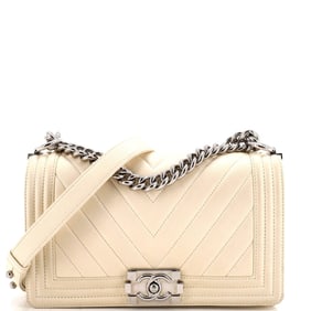 Chanel Boy Flap Bag Chevron Calfskin