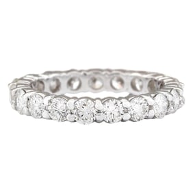 2.40 Carat Eternity Diamond Ring In 14K White Gold