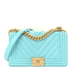 Chanel Lambskin Chevron Quilted Medium Boy