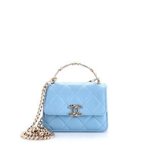 Chanel Coco Enamel Top Handle Flap